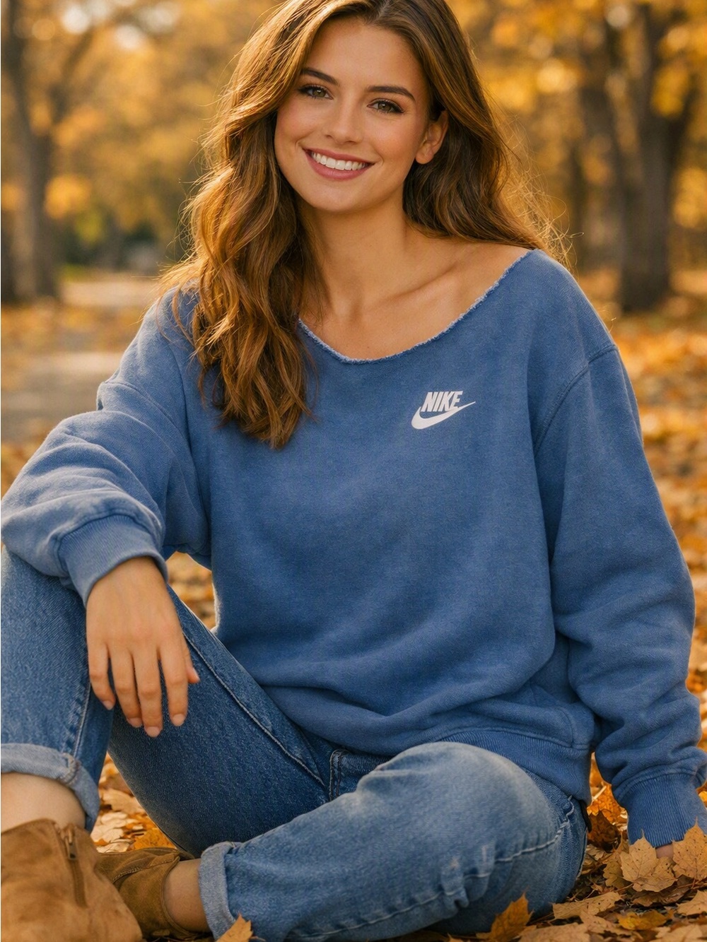 Nike Women's Sportswear Club Fleece Crewneck Sweatshirt P2P 25 inches